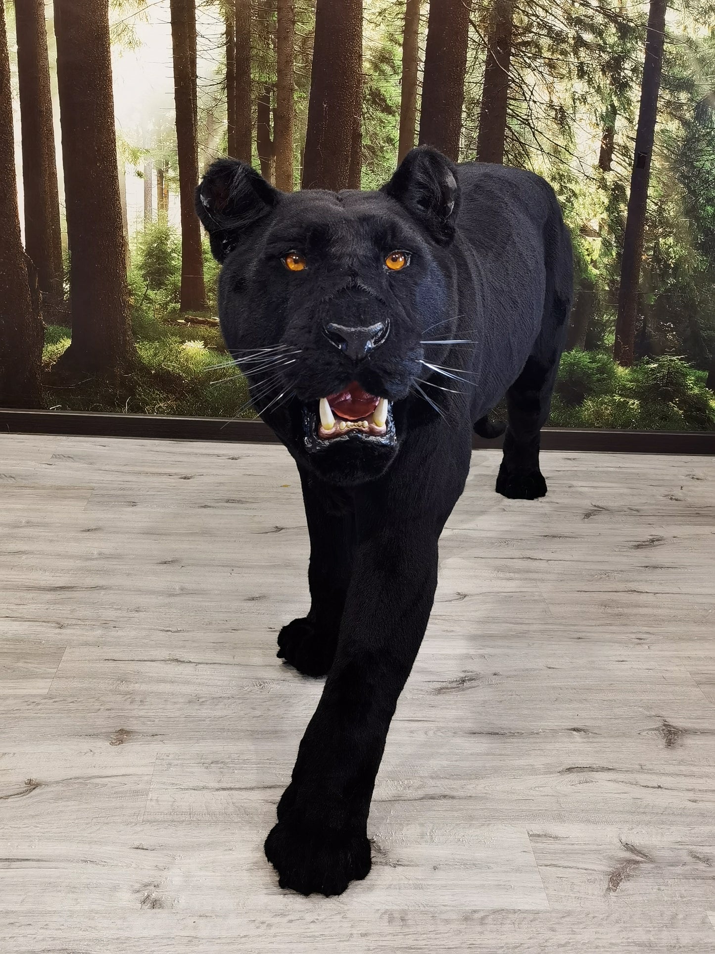 Replica Taxidermy Black Panther Standing mount Full body Stuffed African