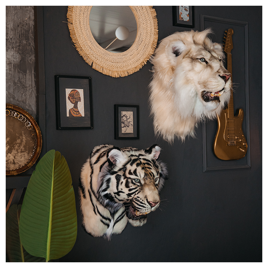 Replica Taxidermy Lion Shoulder Head Wall mount