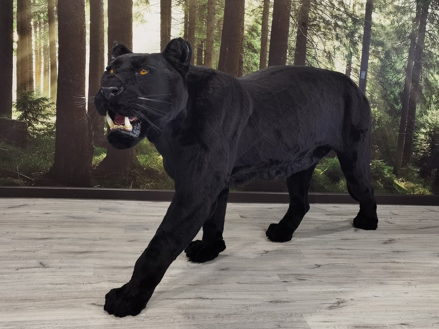 Replica Taxidermy Black Panther Standing mount Full body Stuffed African